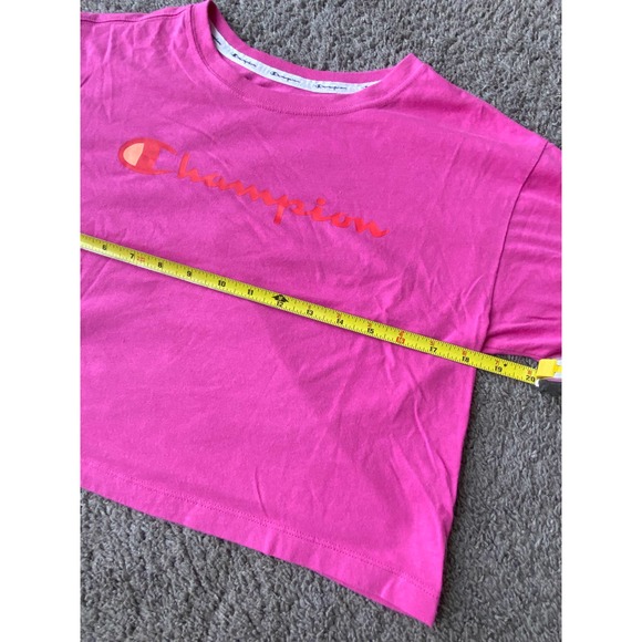 Champion Hot pink crop top with red logo, size XS - Picture 7 of 12